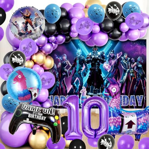 80 Pièces Decoration Anniversaire, JeuVidéo Decoration Anniversaire, Decoration Anniversaire Garcon, Déco Anniversaire, Joyeux Anniversaire Decoration, Deco Gaming, 10 Ans