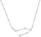 Amberta Women 925 Sterling Silver Constellation Necklace with Cubic Zirconia Birthstone – Silver Zodiac Necklace CZ: Simulated Tourmaline Birthstone Necklace Libra