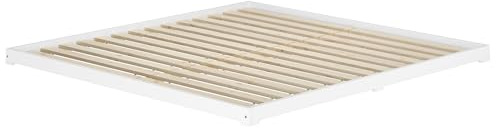 Erst-Holz®Weißes Niederflurbett Futonbett Kieferholzbett 180 x 200 cmRollrost inkl.