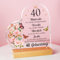40 Geburtstag Frauen, Geschenke Zum 40 Geburtstag Frau - Acryl Plakette Mit Inspirierender Gravur, 40. Geburtstag Frauen, 40. Geburtstag Geschenkideen Für Mama, Schwester, Ehefrau, Kollegin