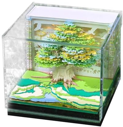 -Kalender 2025,2025 -Kalender | -Kunstkalender 2025 | Bunter Notizblock-Kalender, Nachtlicht, Papierskulptur, Abreißkalender für Notizen, Desktop-Ornament