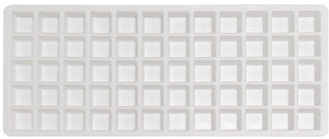 Silikon-Lebensmittel für Trockner, mittelgroße quadratische Tabletts, Trennwände für Lebensmittel zum Trocknen von Obst, Gemüse und Kuchen, Zubehör zum Trocknen von 60 Gittern, (White, 30.4x20cm)