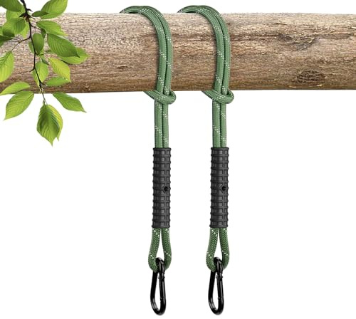 Heavy Duty Tree Swing Ropes, Hammock Tree Straps Hanging Kit, for Outdoor Swings Hammock Playground Set Accessories (2ft,25,Green,2Pack)
