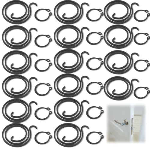 20 Pack Door Handle Springs Replacement Repair Kit 2mm Thick Coils Plus Circlips Doors Handles Springs For Doors (20 Springs 2mm Thick 20 Circlip)