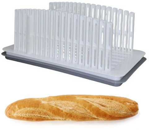 Zitreeqs Cortador de pan, multifuncional, plegable, ajustable, herramienta de corte de pan, para el hogar, restaurante, panadería, hornear, cocinar comida casera, tostadas, pasteles, carne