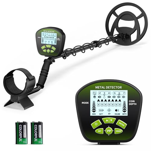 Detector de metales para adultos y niños, longitud ajustable, sensibilidad y audio, todos los modos de metal/DISC/PP, pantalla LCD, kit profesional de detector de oro para playa y jardín