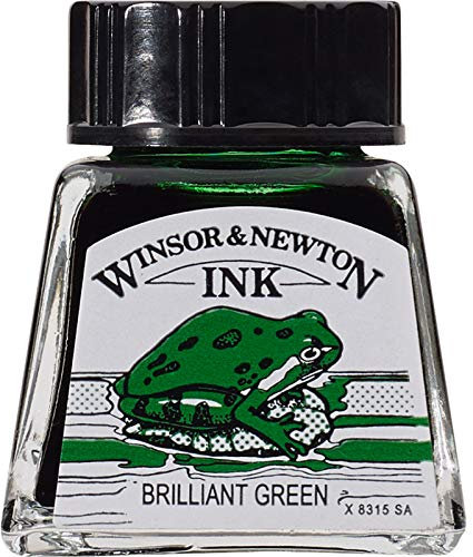 Winsor & Newton Drawing Ink Tinta de Dibujo, Verde (Brilliant Green), 14ml