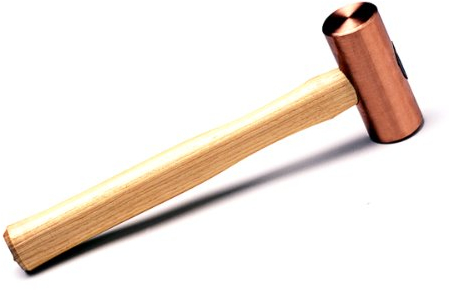 Thor Runder massiver Kupferkopf, 6,4 cm Durchmesser mit 91,4 cm Holzgriff, TH245711