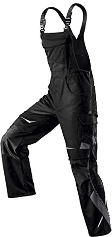 KÜBLER Workwear Pulsschlag Latzhose PSA 2 – Latzhose mit ergonomischer Linienführung und Cordura-Verstärkungen schwarz/anthrazit Gr. 28