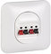 Schneider Electric - Ovalis - Prise haut-parleur 2 sorties- 4 bornes ressorts à vis avec plaque Blanc - S260488