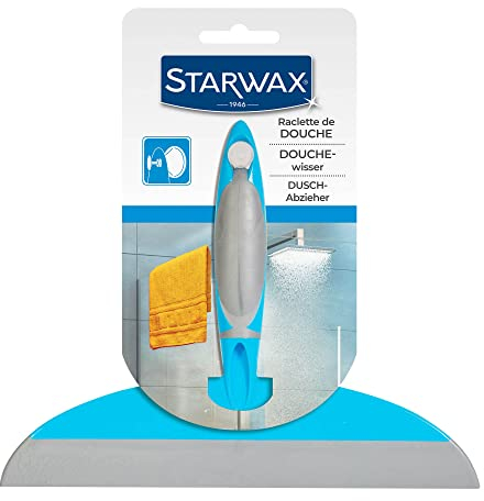 STARWAX - Raclette de Douche - Idéale pour Nettoyer les Parois de Douche - Fabriquée en France - 1 pièce