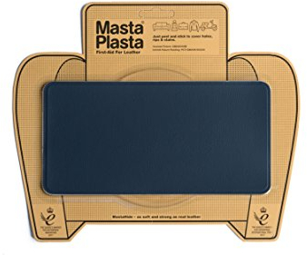 MastaPlasta Selbstklebende Premium Leder Reparatur Patch - Marineblau Leder - 20cm x 10cm. Sofortige Polsterung Qualität Patch für Sofas, Autositze, Jacken, DIY
