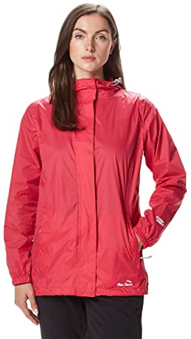 Peter Storm Women's Packable Waterproof Jacket with 2 Zipped Hand Pockets and Adjustable Hood (UK, Numeric, 12, Regular, Regular, Pink)