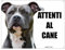 amstaff cuidado con el Perro Mod 3 Placa cartel de metal