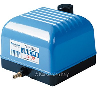 Hailea Pompa ad Aria, ossigenatore per Acquario e laghetto V10, Fino a 600 l/h, Pompa a Membrana con alloggiamento in Alluminio