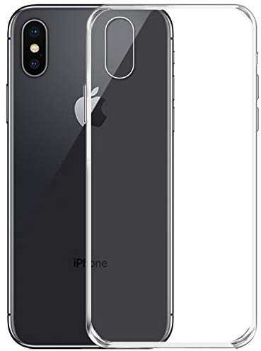 NEW'C Coque pour iPhone X et iPhone XS, Ultra Transparente Silicone en Gel TPU Souple Coque de Protection avec Absorption de Choc