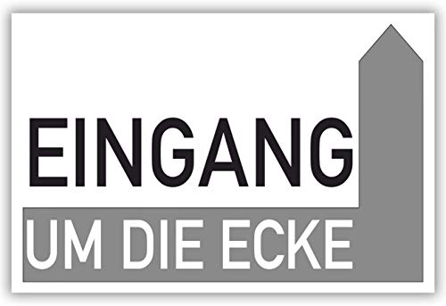 SCHILDER HIMMEL anpassbares Wegweiser Restaurant Schild 21x15cm Alu-Verbund mit Schrauben, Eingang rechts Ecke Nr 907 eigener Text/Bild verschiedene Größen/Materialien