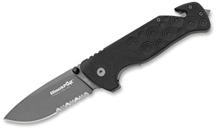 Fox Knives Unisex – Erwachsene Black Action Taschenmesser, schwarz, One Size