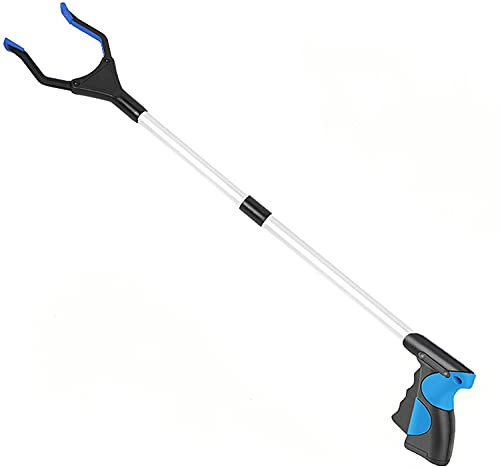 Litter Picker,32 Heavy Duty Grabber Stick for Disabled,Foldable Grabber Reacher Tool with Magnetic, Helping Hand Grabbers for Home(Blue)