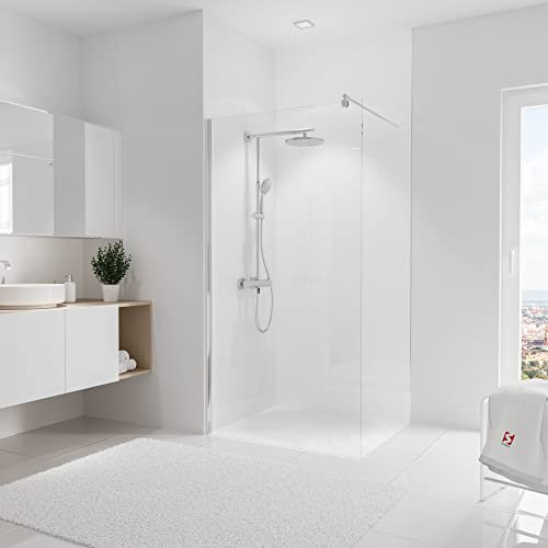 Schulte DecoDesign Hochglanz, Brillant-Weiß, 255 x 100 cm, Wandverkleidung als fugenfreier Fliesenersatz, EP19010253 761