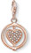 Thomas Sabo Charm-Anhänger, Sterlingsilber, vergoldet, Zirkonia, Herz, roségold