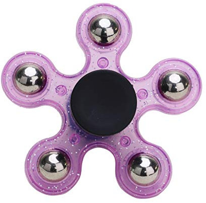 Toyland® Spinnerooz Glitter Hand Spinner Nouveauté Jouet - Fidget Spinner - 5 en 1 - Sauter, rebondir, tourner (Viola)