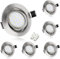 Wondlumi Einbaustrahler LED 5W Neutralweiß Flach LED Spots 230V mit 40° Schwenkbar Spots Deckenleuchte Edelstahl Gebürstet Rund Einbauleuchten, 6er Set