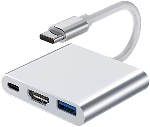 Adattatore multiporta da USB C 4K a HDMI AV digitale, USB 3.1 tipo C per MacBook, Chromebook Pixel e altri portatili