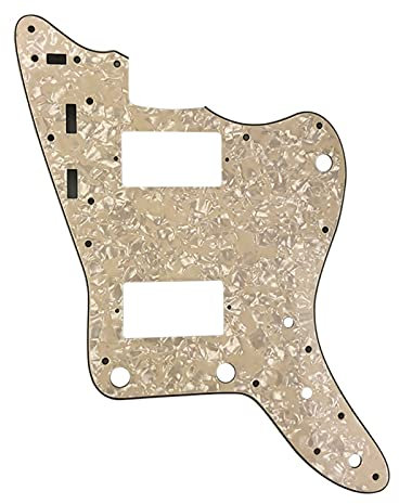 Pickguard Scratch Plate Hochwertiges Schlagbrett -Für Jazzmaster Gitarre Schlagbrett Mit Humbucker Mit 13 Schraubenloch (Color : Parchment Pearl)