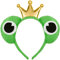 Balinco Frosch Haarreif mit Krone | Froschkönig Haarreifen | Froschaugen | Crazy Frog Headband als Accessoire für das das perfekte Kostüm als Frosch für Erwachsene