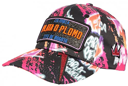Casquette Plata o Plomo Rose et Noire Strass Baseball Collection Capsule - Taille Unique - Rose