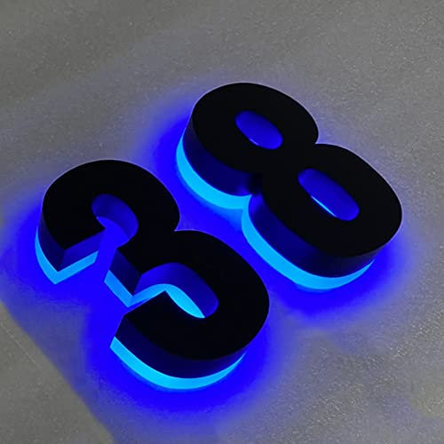 Numeri Civici Retroilluminati A LED Illuminati Numeri Civici Moderni In Acciaio Inossidabile 18 Pollici Per Esterni Targa Con Numero Civico Illuminato Per Esterni