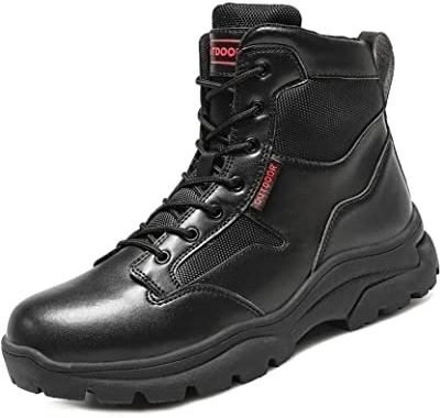 IYVW AS33 A10 A Herren Militärstiefel wasserdicht Mikrofaser Outdoor-Schuhe Wanderhalbschuhe Schwarz 44EU