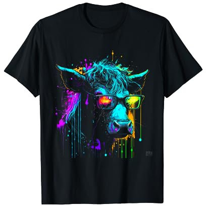 Bauer Landwirt | Kühe Kuh mit Brille | Lustiges Kuh T-Shirt