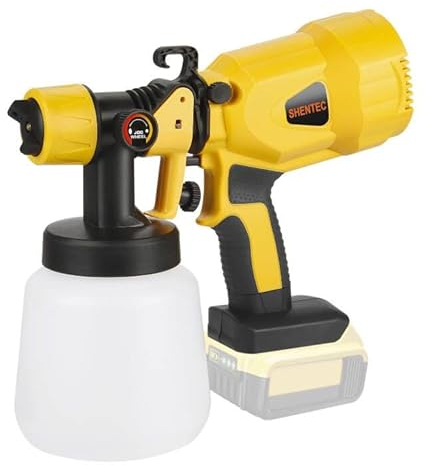 Sistema di verniciatura a batteria con potente motore brushless, spruzzatore di vernice a batteria per batteria Dewalt 18v-21v, di armadietti, auto, pareti, mobili e case (batteria non inclusa)