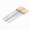 purzen Kebab-Spieße BBQ-Grillspieße Edelstahlstäbchen Wiederverwendbar mit Holzgriff Ideal für Schaschlik Kabob Hühnchen Garnelen und Gemüse,30PCS
