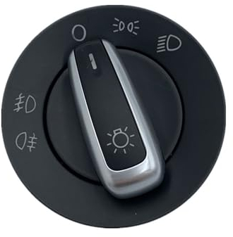 LeiBaOF Scheinwerfer Schalter Auto Scheinwerfer Lampe Kontrollschalter Nebelscheinwerfer Schalter Für VW Polo 6N2 6R 9N 9N3 2012-2015 2016-6RD941531 3BD941531A