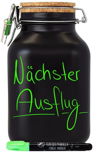 Spardose Selber Beschriften Neon grün Geld Geschenk Idee Schwarz XXL