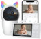 CZEview Monitor de video para bebé con cámara y audio, monitor de bebé 2K, teléfono inteligente WiFi con visión nocturna, zoom panorámico a través de pantalla de 4.3 pulgadas y aplicación, detección
