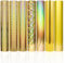VINYL FROG Heat Transfer Vinyl Bundle 7 Pack Gold HTV Vinyl Sheets 12''x10'' Holographic Iron on Vinyl for DIY T-Shirts Clothing Bags