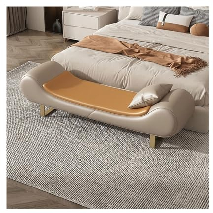 Ottomane für Schlafzimmer Leichter, luxuriöser Nachttischhocker, PU-Leder, gebogen, gehobener Sofahocker, Wohnzimmer, dekoratives kleines Sofa, Einkaufszentrum, Schuhbank Ende der Bettbank ( Color : 0