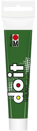Marabu DO IT Craft Paint, 36 ml verde oliva, pintura acrílica semibrillante para bricolaje, manualidades y hobbies, pintura al agua, resistente a la intemperie, vegana, 12760076065