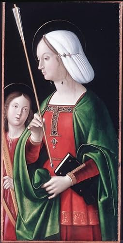 HCOTZHPY Reproduktion Leinwanddruck Und Poster Wandkunst Bild St. ursula von andrea solario Moderne Kunstdrucke für Wohnkultur 60x90cm