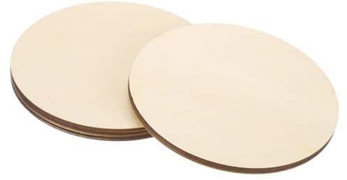 DMiotech Basswood Sheet Round Unfinished Wood Boards 6 Inch x 1/4 Inch Plywood Wood Circles Wood Discs for Crafts Painting Hobby DIY Model Projects, 3 Pack