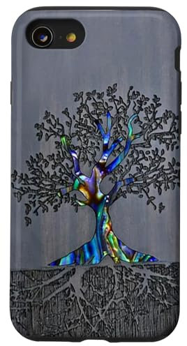 Baum mit Wurzel - Holz - Kunst Bunter Baum Hülle für iPhone SE (2020) / 7 / 8