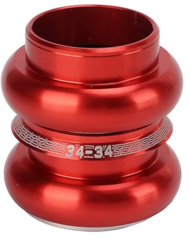 equlup Fahrrad-Steuersatz, 34 mm Aluminiumlegierung-Fahrrad-Headset Doppellager-Fahrrad-Vorderradgabel-Headset für Mountainbikes mit Gewöhnlichen Geraden Rohr-Vorderradgabeln