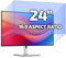 Fluflyer 24 Inch Anti Blue Light Screen Protector for Computer Monitor, Removable 16:9 Aspect Ratio, 24 Anti Blue Light Filter for PC Computer Screen, Easy on/off for Eye Protection