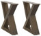 vidaXL Pieds de Table Basse 2 pièces Acier Naturel 30 x (30-31,3) cm Acier