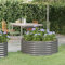IKAYAA Hochbeet Metall Hochbeet Pflanzkübel Hochbeet Garten Pflanzbeet Gemüsebeet Gartenbeet Frühbeet Blumenkasten Pflanzkasten Stahl -Grau-100 x 100 x 36 cm