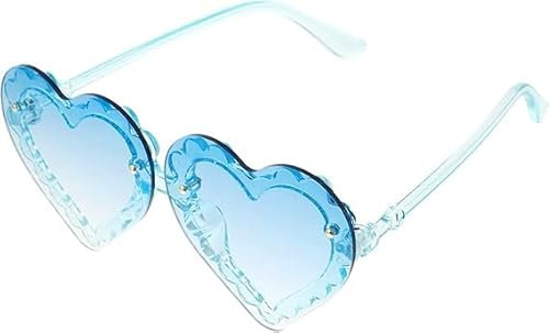 EOOXEKFX Herzförmige Sonnenbrille, solides PC- und AC-Material, leicht und langlebig, verbessert die Partyatmosphäre, geeignet für alle Arten von Partys (#1, one size)